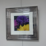 Pink / Purple / Yellow Floral Artwork - Chrome Frame