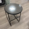 Mirrored Top Side Table with Magazine Rack - Sold as seen Mirrored Top Side Table with Magazine Rack - Sold as seen