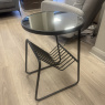 Mirrored Top Side Table with Magazine Rack - Sold as seen Mirrored Top Side Table with Magazine Rack - Sold as seen