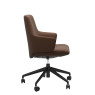 Quickship Stressless - Laurel Office Chair - Warm Brown Batick Leather Quickship Stressless - Laurel Office Chair - Warm Brown Batick Leather