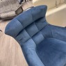 Calia Italia - Jacob - Swivel Chair - Blue Fabric & Leather Mix Calia Italia - Jacob - Swivel Chair - Blue Fabric & Leather Mix