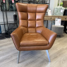 Calia Italia - Jacob Tan Leather with steel legs Calia Italia - Jacob Tan Leather with steel legs