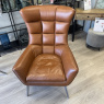 Calia Italia - Jacob Tan Leather with steel legs Calia Italia - Jacob Tan Leather with steel legs