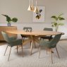 Clifton - 2m Oval Dining Table - Oak Finish Clifton - 2m Oval Dining Table - Oak Finish