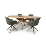 Clifton - 2m Oval Dining Table - Oak Finish Clifton - 2m Oval Dining Table - Oak Finish