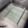Glass Side Table with Glass Shelf Glass Side Table with Glass Shelf