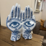 Blue and White All Seeing Hands Ornament Blue and White All Seeing Hands Ornament