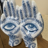 Blue and White All Seeing Hands Ornament Blue and White All Seeing Hands Ornament
