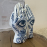 Blue and White All Seeing Hands Ornament Blue and White All Seeing Hands Ornament