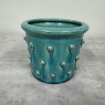 Turquoise Ceramic Bobble Planter Turquoise Ceramic Bobble Planter