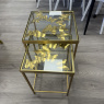 Set of 2 Gold Butterfly Side Tables Set of 2 Gold Butterfly Side Tables