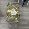 Set of 2 Gold Butterfly Side Tables Set of 2 Gold Butterfly Side Tables