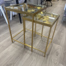 Set of 2 Gold Butterfly Side Tables Set of 2 Gold Butterfly Side Tables