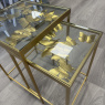Set of 2 Gold Butterfly Side Tables Set of 2 Gold Butterfly Side Tables