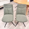 Bodega - Set of 2 Swivel Chairs - Sage Green Fabric Bodega - Set of 2 Swivel Chairs - Sage Green Fabric