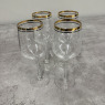 Set of 4 - Wine Glasses with gold trim Set of 4 - Wine Glasses with gold trim
