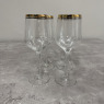 Set of 4 - Wine Glasses with gold trim Set of 4 - Wine Glasses with gold trim