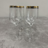 Set of 4 - Wine Glasses with gold trim Set of 4 - Wine Glasses with gold trim