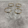 Set of 4 - Wine Glasses with gold trim Set of 4 - Wine Glasses with gold trim
