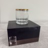 Set of 4 - Tumbler Glasses with Gold Rim Set of 4 - Tumbler Glasses with Gold Rim