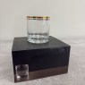 Set of 4 - Tumbler Glasses with Gold Rim Set of 4 - Tumbler Glasses with Gold Rim