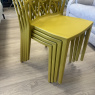 Calligaris - Set of 4 Alchemia Chairs - Mustard - Stackable Calligaris - Set of 4 Alchemia Chairs - Mustard - Stackable