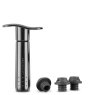 Le Creuset - Wine Accessories WA-137 Metal Wine Pump and 3 Stoppers Black Nickel Le Creuset - Wine Accessories WA-137 Metal Wine Pump and 3 Stoppers Black Nickel