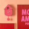 Wall Clock Modern Cuckoo - Bright Pink Wall Clock Modern Cuckoo - Bright Pink