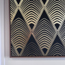 Framed Canvas - Black & Gold Deco Design Framed Canvas - Black & Gold Deco Design