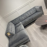 City Cornersofa - LHF Grey Velvet Fabric City Cornersofa - LHF Grey Velvet Fabric