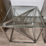 Abstract Lamp Table - Glass & Chrome Abstract Lamp Table - Glass & Chrome