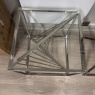 Abstract Lamp Table - Glass & Chrome Abstract Lamp Table - Glass & Chrome