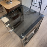 Smoke Glass & Chrome Side Table Smoke Glass & Chrome Side Table