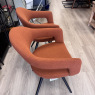 Set of 2 Jasmine Chairs - Orange Fabric Set of 2 Jasmine Chairs - Orange Fabric