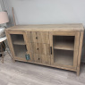 Fairmont Wood & Ribbed Glass Sideboard Fairmont Wood & Ribbed Glass Sideboard