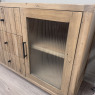 Fairmont Wood & Ribbed Glass Sideboard Fairmont Wood & Ribbed Glass Sideboard