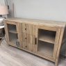 Fairmont Wood & Ribbed Glass Sideboard Fairmont Wood & Ribbed Glass Sideboard