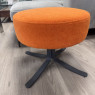 Fama - Lenny - Footstool in Axis Orange Fabric Fama - Lenny - Footstool in Axis Orange Fabric