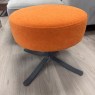 Fama - Lenny - Footstool in Axis Orange Fabric Fama - Lenny - Footstool in Axis Orange Fabric