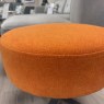 Fama - Lenny - Footstool in Axis Orange Fabric Fama - Lenny - Footstool in Axis Orange Fabric