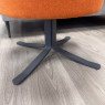 Fama - Lenny - Footstool in Axis Orange Fabric Fama - Lenny - Footstool in Axis Orange Fabric