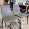 Set of 3 - Venus Dining Chairs in Dark Taupe/Grey Set of 3 - Venus Dining Chairs in Dark Taupe/Grey