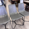 Set of 3 - Venus Dining Chairs in Dark Taupe/Grey Set of 3 - Venus Dining Chairs in Dark Taupe/Grey