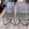 Set of 3 - Venus Dining Chairs in Dark Taupe/Grey Set of 3 - Venus Dining Chairs in Dark Taupe/Grey