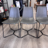 Set of 3 - Venus Dining Chairs in Dark Taupe/Grey Set of 3 - Venus Dining Chairs in Dark Taupe/Grey