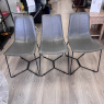 Set of 3 - Venus Dining Chairs in Dark Taupe/Grey Set of 3 - Venus Dining Chairs in Dark Taupe/Grey