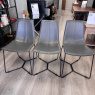Set of 3 - Venus Dining Chairs in Dark Taupe/Grey Set of 3 - Venus Dining Chairs in Dark Taupe/Grey
