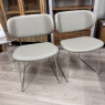 Calligaris - Set of 2 Claire M Chairs in Taupe Leather Calligaris - Set of 2 Claire M Chairs in Taupe Leather