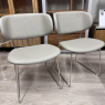 Calligaris - Set of 2 Claire M Chairs in Taupe Leather Calligaris - Set of 2 Claire M Chairs in Taupe Leather