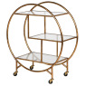 Deco Gold and Glass 3 Tier Drinks Trolley Deco Gold and Glass 3 Tier Drinks Trolley